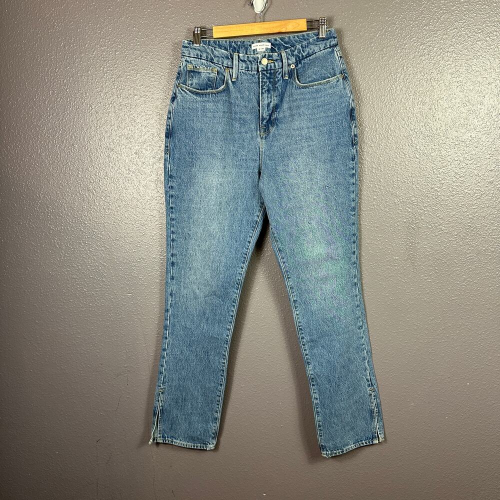 Good American Blue Straight Leg Jeans